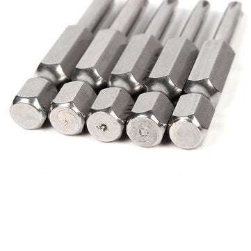 BROPPE 12Pcs 50mm S2 Alloy Steel Magnetic Cross Head Screwdriver Bits 1/4 Inch Hex Shank