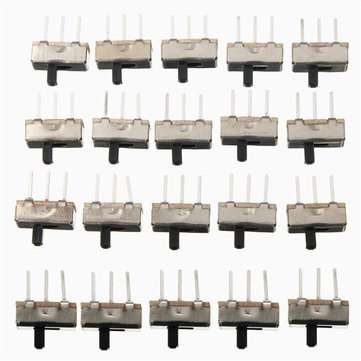 60pcs SS12D00G3 2 Position SPDT 1P2T 3 Pin PCB Panel Mini Vertical Slide Toggle Switch