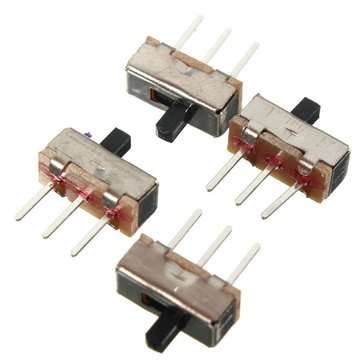 60pcs SS12D00G3 2 Position SPDT 1P2T 3 Pin PCB Panel Mini Vertical Slide Toggle Switch