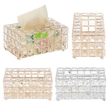 Bakeey Tissue Box Paper Rack Office Table Accessories Holder Napkin Tray for Home... (COLOR: SILVER)