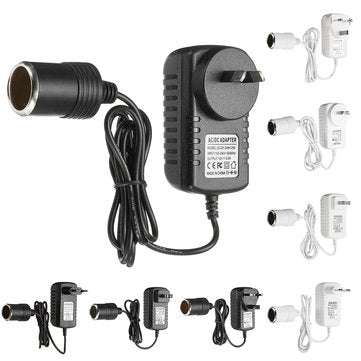 AC 100-240V 2A to DC 12V Car Lighter Power Adapter Voltage Convert... (PLUG: EUPLUG | COLOR.: WHITE)