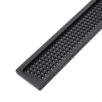 Black Aluminium Alloy T-160 Hole Positioning Measuring Ruler 160mm Metric T Ruler Woodworking Precis