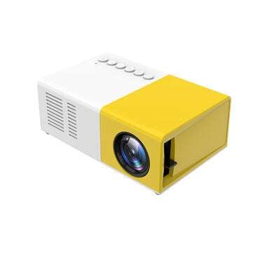 [New Version] J9 LCD LED Projector 1800 Lumens 800:1 Support 1080P Portable Offi... (COLOR1: YELLOW)