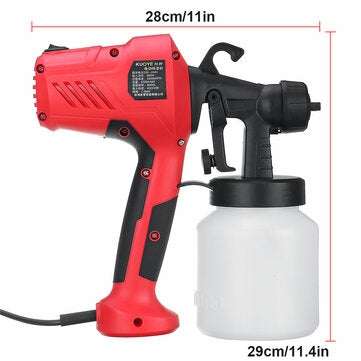 800W Electric Paint Spray Guns Airless Handheld Sprayer Machine Kit Air W/ 4 Nozzles