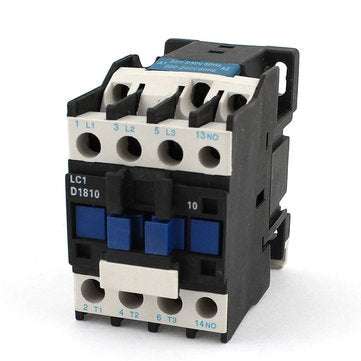 AC Contactor AC220V Coil 32A 3-Phase 1NO 50/60Hz Motor Starter Relay LC1 D1810