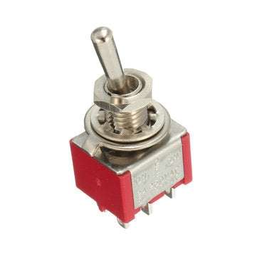 5pcs Red Toggle Switch DPDT On-Off-On 6 PINs 3 Position 5A 120V /2A 250V AC