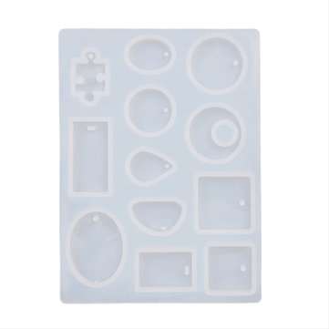 62Pcs/Set Resin Casting Molds Kit Silicone Mold Jewelry Pendant Mould Craft