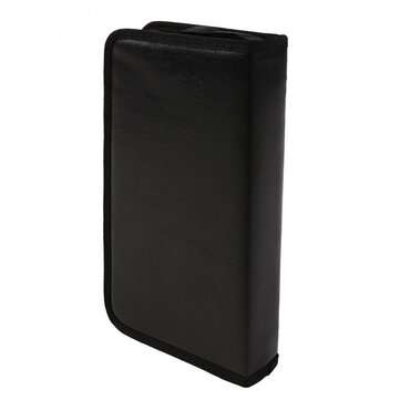 80 Disc DJ Faux Leather Case Storage Holder Organizer for VCD DVD CD (COLOR.: BLACK)