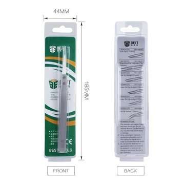BEST BST-72-MZ Anti-acid Ceramic Tipped Stainless Steel Tweezer Fine Pointed Tips With Heat Resistan