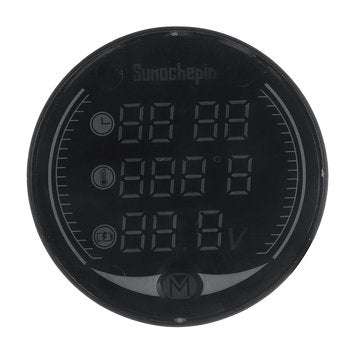 9V-24V 5-in-1 LED Night Vision USB Charger Voltage Meter Timer Temperature Display Table For Motorcy