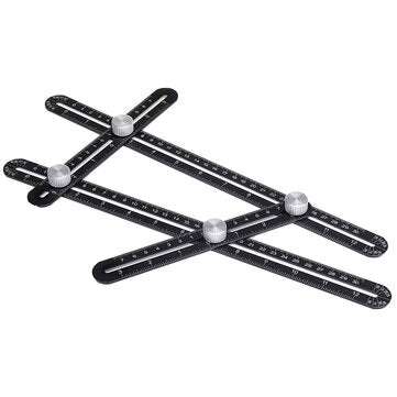 ABS Plastic Multifunctional Folding Ruler Movable Four-fold Ruler Template Tool Construction Angle M
