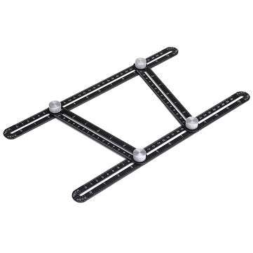 ABS Plastic Multifunctional Folding Ruler Movable Four-fold Ruler Template Tool Construction Angle M