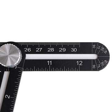 ABS Plastic Multifunctional Folding Ruler Movable Four-fold Ruler Template Tool Construction Angle M