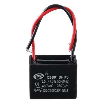 CBB61 5Pcs 3.5UF Starting Capacitance 450V AC Fan Capacitor CBB Motor Run Capacitor