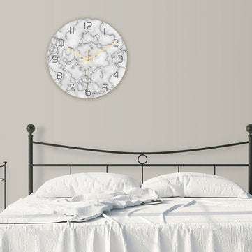 CC014 Creative Marble Pattern Wall Clock Mute Wall Clock Quartz Wall Clock For Home Office Decoratio