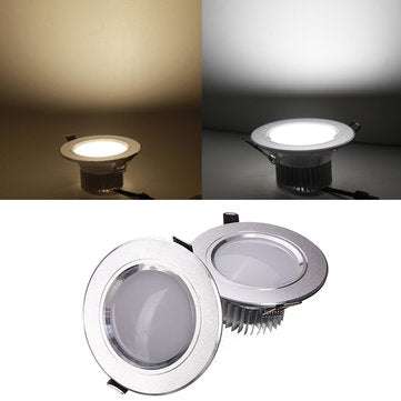 5W LED Down Light Ceiling Recessed Lamp Dimmable 110V + Driver (COLOR.: WARMWHITE)