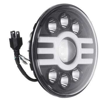7" Motorcycle Halo Ring LED Headlight Front Light IP68 For Yamaha For Honda For Kawasaki