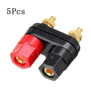 5Pcs Hexagonal Gold-plated Double-connecting String Double-row Banana Connector Banana Socket