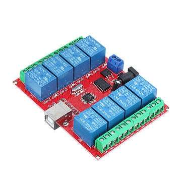 8CH Channel 12V Computer USB Control Switch Free Drive Relay Module PC Intelligent Controller