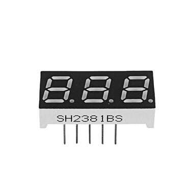 5Pcs 2381BS 0.28 inch LED Digital Tube Three-digit Common Anode Bright Red Light