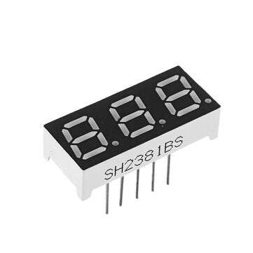 5Pcs 2381BS 0.28 inch LED Digital Tube Three-digit Common Anode Bright Red Light