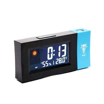 8290 Electric LED Weather Forecast Clock With Time Projection Color Screen Dual Power Supply Tempera