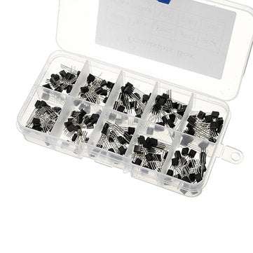 600pcs 10 Values Transistor Assortment Kit Transistors Box Pack 60pcs Each Value S9012 S9013 S9014 1