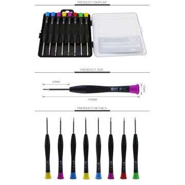BEST 8801A 8 in 1 Magnetic Combination Screwdriver Set Straight Cross-Screwdrivers T3 T4 T5 T6