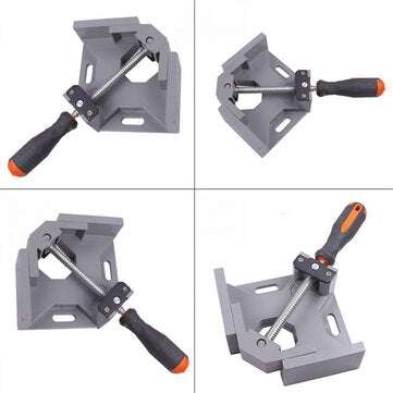 Aluminum Single Handle 90 Degree Right Angle Clamp Angle Clamp Woodworking Frame Clip Right Angle Fo
