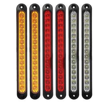 6Pcs 15LED Tail Light Ultra-slim Stop Reverse Turn Signal Lights 10-30V for Trailer Truck Caravan