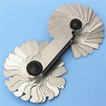 DANIU 4Pcs Screw Thread Pitch Cutting Gauge Tool Set Centre Gage 55&60 Inch&Metric