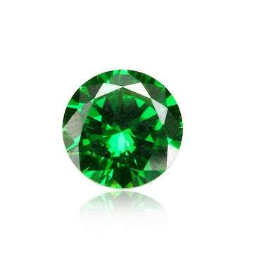 8mm 3.15ct Natural Mined Green Emerald Round Cut VVS Loose Gemstone Jewelry Decorations