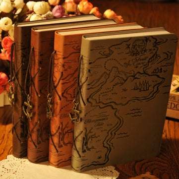 A5 Hardcover Notebook Creative PU European Retro Style Design Journal Notebook (COLOR.: DARKBROWN)