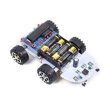 C51 DC 6V Intelligent Tracking Obstacle Car DIY Kit with Two Single Axis Gear Motor Drives
