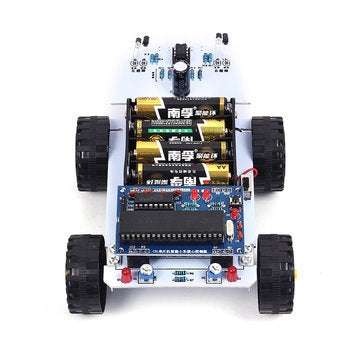 C51 DC 6V Intelligent Tracking Obstacle Car DIY Kit with Two Single Axis Gear Motor Drives