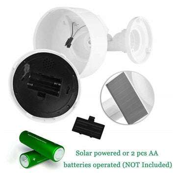 Bakeey CCTV Dummy Camera Solar Power Video Surveillance Outdoor Fashing Red LED Simulation PTZ Batte
