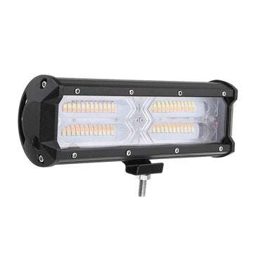 9inch 48 LED DC9-32V 144W 14400LM 6500-7000k IP68 Headlights White & Yel... (COLOR.: YELLOWWHITE)