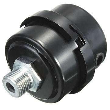 Black Metal 3/8BSP 16mm Thread Dia Air Compressor Intake Filter Muffler Silencer