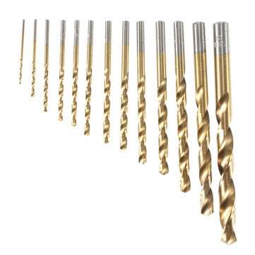 99pcs 1.5mm - 10mm Titanium Coated High Speed Steel Drill Bit Set Manual Twist Drill Bits