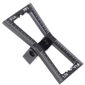 Aluminum Alloy Dovetail Marker Jig Woodworking 1:5 1:6 1:7 1:8 Slopes Dovetail Marking Template Wood