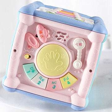 Baby Multifunctional Hexahedron Toys Piano Drum Puzzle Early Educational Music Toys