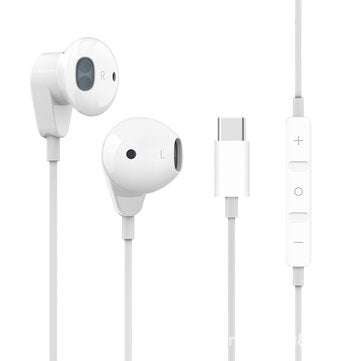 Bakeey Type-C Earphone Wired Control Earbuds HiFi Stereo Headphone with Mic for Huawei (COLOR: RED)