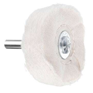5Pcs 6mm Shank Cotton Dome Polishing Buffing Wheel Drill Brush For Abrasive T-shaped White Cloth Mir