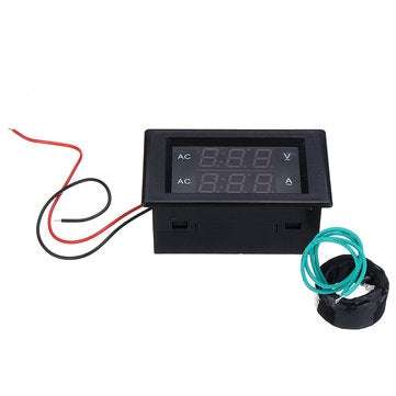 AC Three-phase 500V 100A LED Dual Display AC Voltmeter Current Meter Digital Display (COLOR.: BLACK)