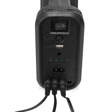 AC 110V-240V Solar Panel Power Generator LED Light Lamp USB Charger Home Outdoor System Kit