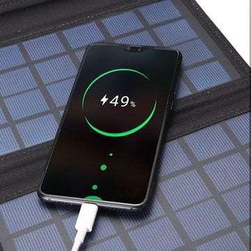 5V12W High-Efficiency Folding Monocrystalline Sunpower Solar Panel Charging Bag with Dual USB