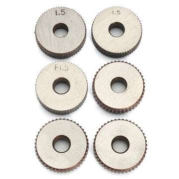 7pcs Knurling Knurler Tool 0.5/1/2mm Pitch Single Wheel Straight Wheel Linear Knurl Set