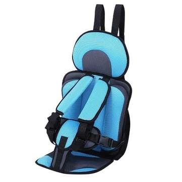 Adjustable Portable Simple Car Baby Child Safety Seat 0-12 Year Old Thickenin... (COLOR.: LIGHTBLUE)