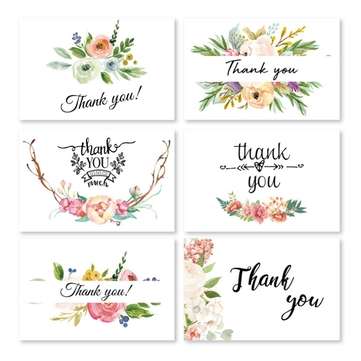 6Pcs Multiple Types Greeting Cards Thanksgiving Holiday Gift Card Universal (SET: SET2)