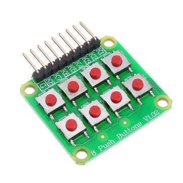 5pcs Micro Switch 2x4 Matrix Keyboard 8 Bit Keyboard External Keyboard Expansion Board Module Geekcr